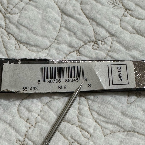 Michael Michael Kors Synthetic Leather Stud Logo Black Size Small Belt - Picture 3 of 11